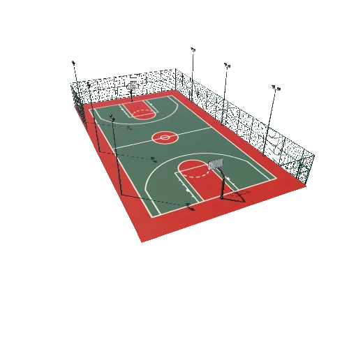 Modular Basketball Court A13 Quad